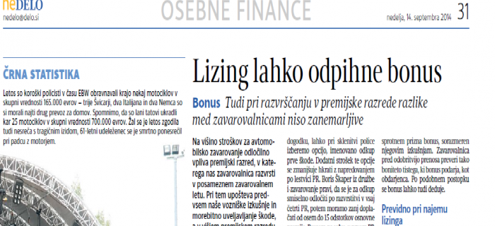 LIZING LAHKO ODPIHNE BONUS - Nedelo, 14.9.2014